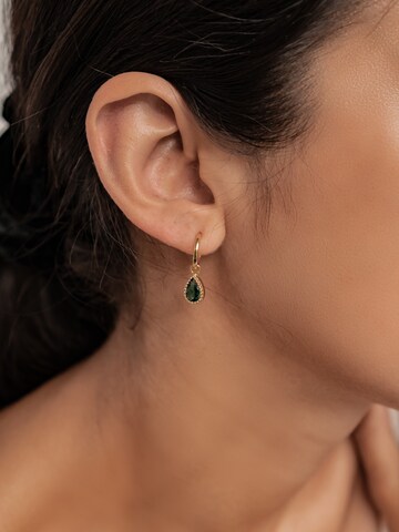 Hey Happiness Earrings 'May Birthstone' in Gold: front