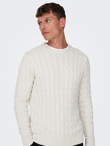 Only & Sons Pullover 'ONSKicker' in Weiß