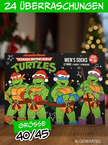 Teenage Mutant Ninja Turtles Socken 'Adventskalender mit 12 Paar'‌‌ in Mischfarben
