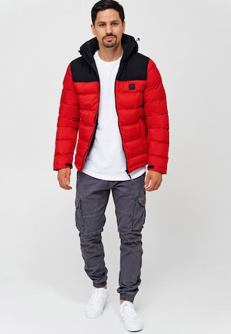 INDICODE JEANS Between-Season Jacket 'Eberhardy' in Red