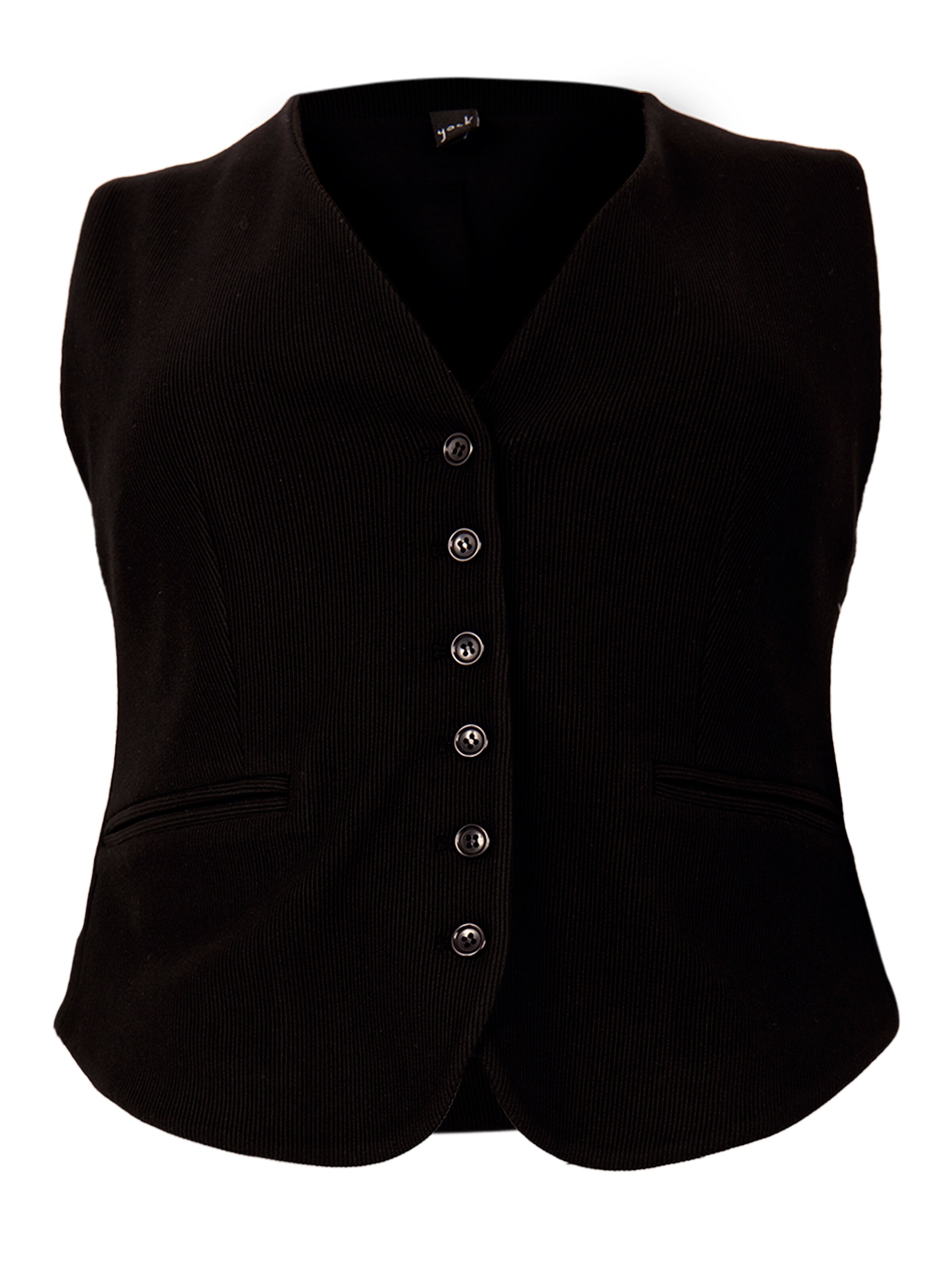 YOEK Bodywarmer in Zwart: voorkant