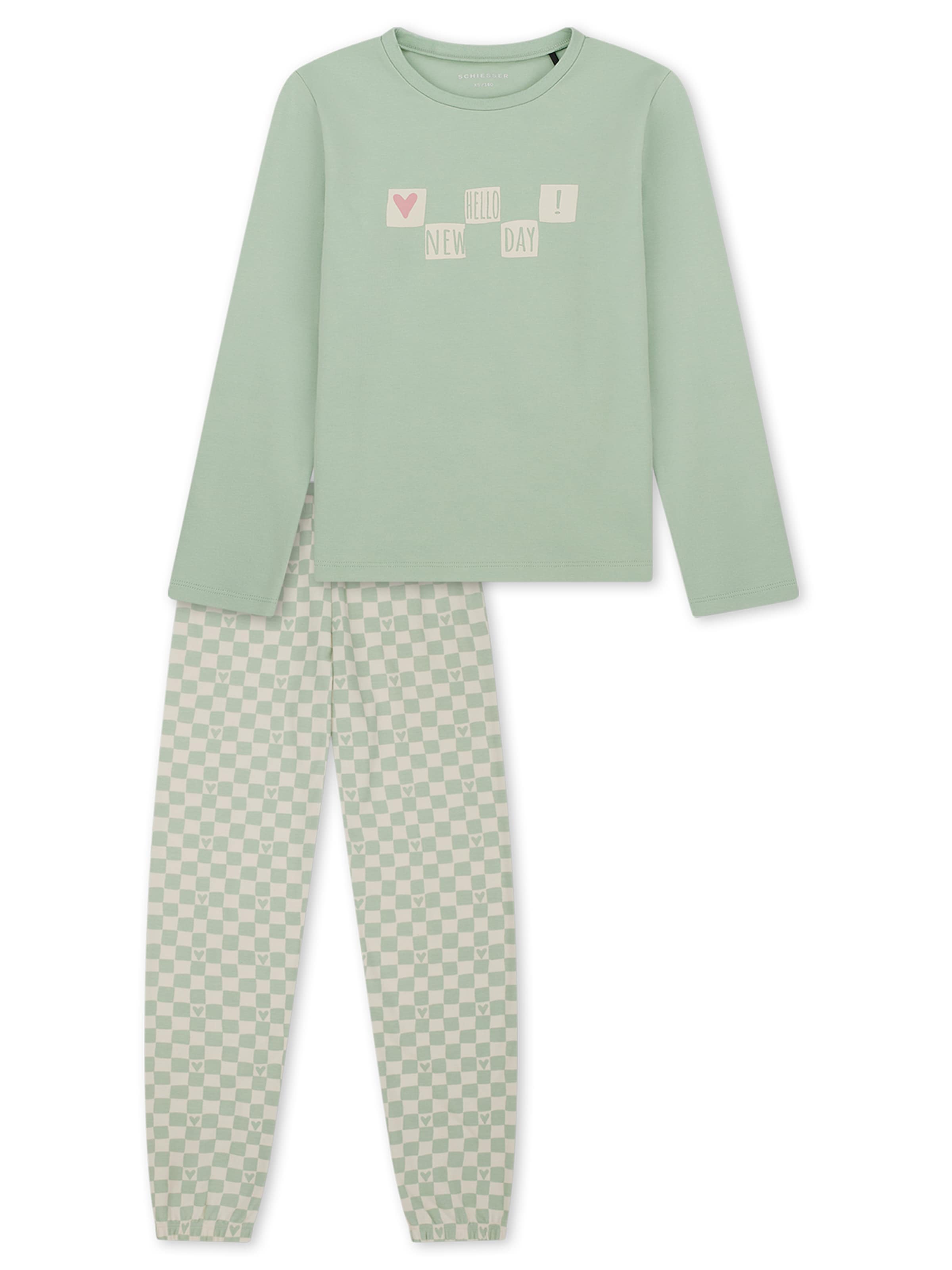 Pyjama ' Nightwear ' SCHIESSER en vert : devant