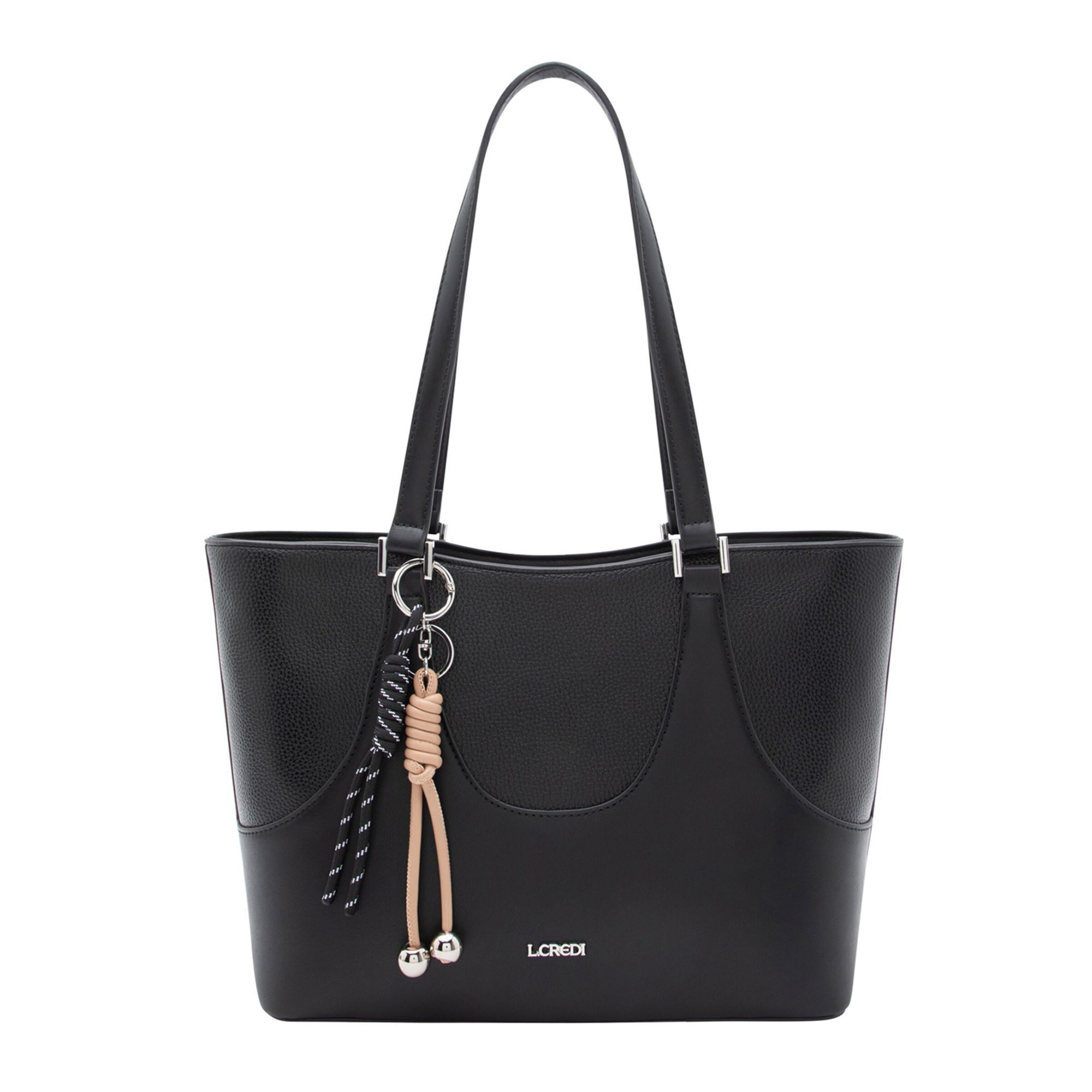 L.CREDI Shopper 'Roberta' in Schwarz: Vorderseite