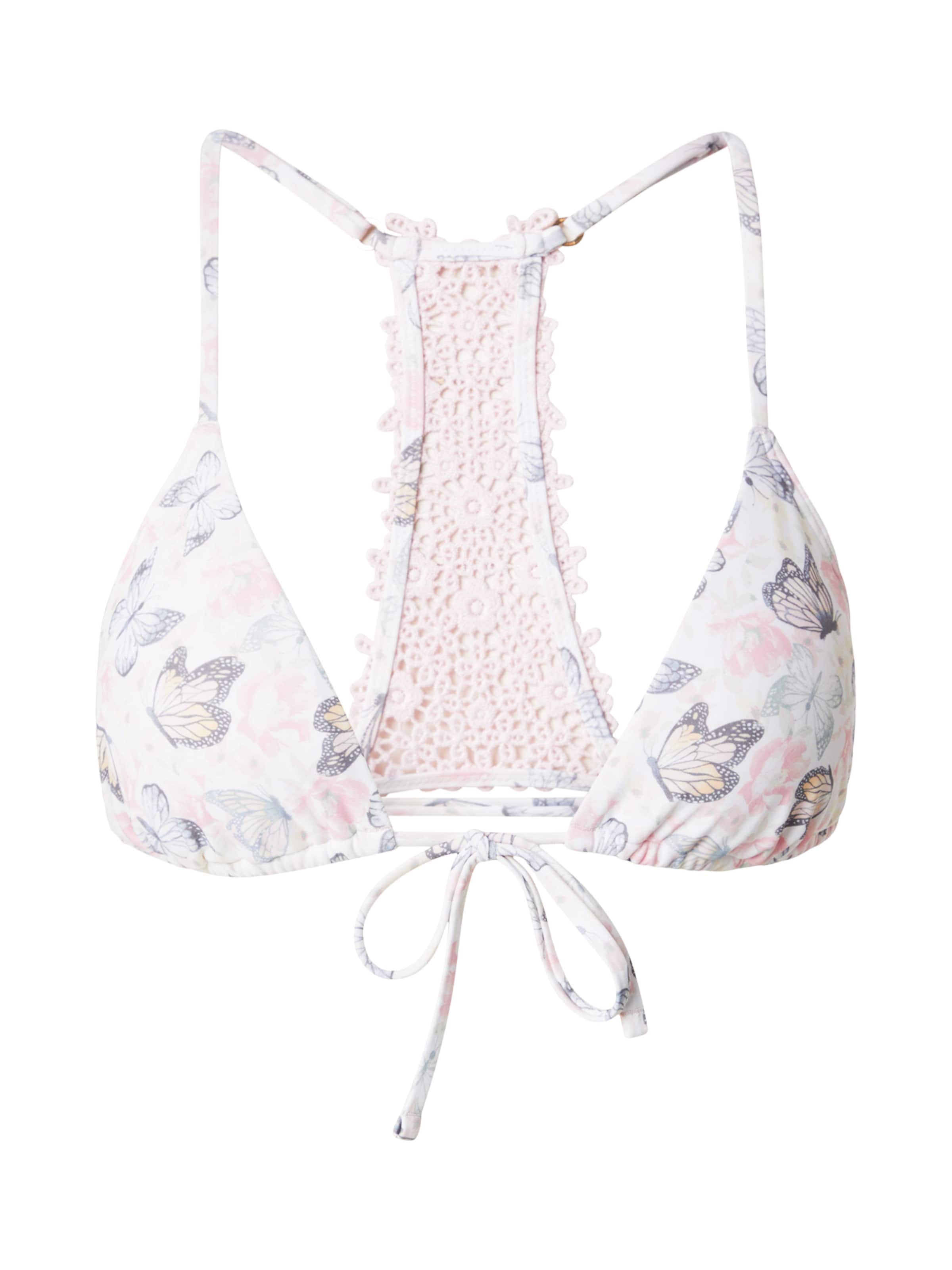 HOLLISTER Bustier Bikinitop in Weiß: Vorderseite