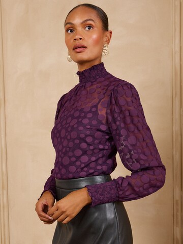 Chemisier love & roses en violet