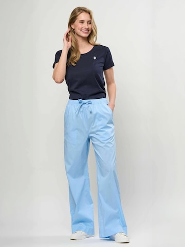 U.S. POLO ASSN. Regular Trousers ' Uwmire ' in Blue: front