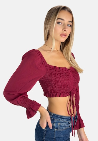 Chemisier Elara en rouge