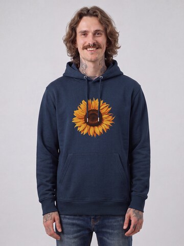 Watapparel Sweatshirt ' Sonnenblume ' in Blauw: voorkant