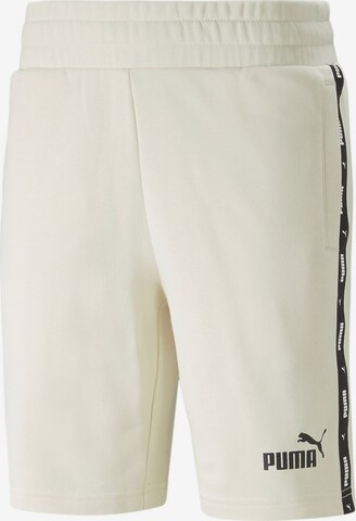 PUMA Workout Pants in White: front