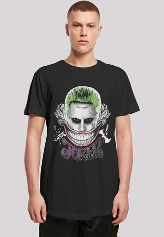 T-Shirt 'Suicide Squad Joker Coloured Smile' F4NT4STIC en noir : devant