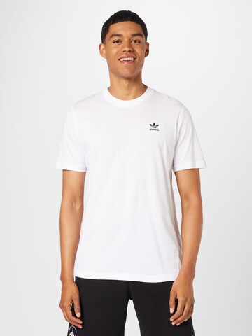 ADIDAS ORIGINALS Тениска 'Trefoil Essentials' в бяло: отпред