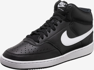 Nike Sportswear Sneakers hoog 'Court Vision Next Nature' in de kleur Zwart / Wit, Productweergave