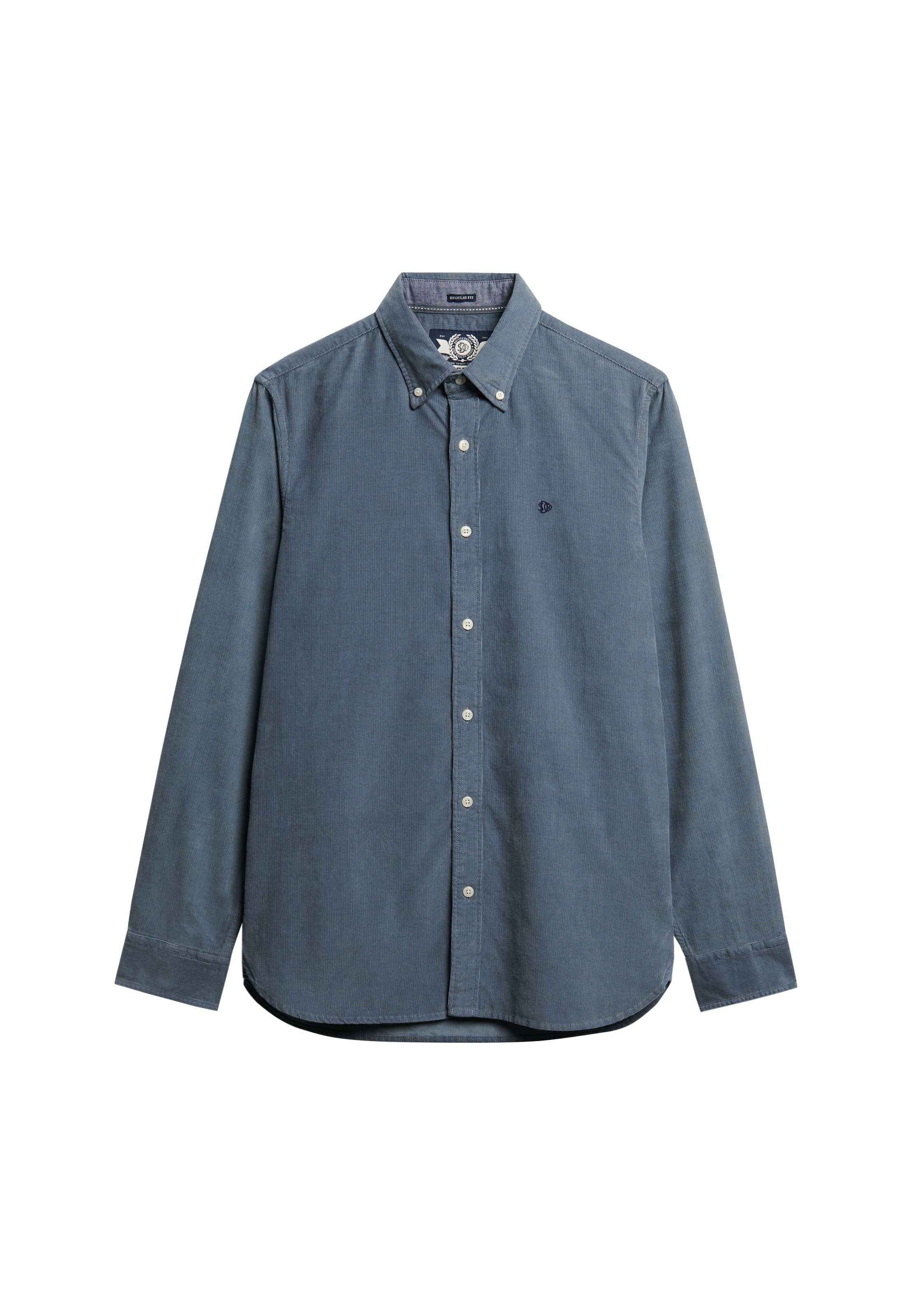 Superdry & Co Button Up Shirt in Blue: front