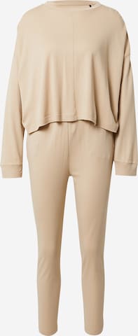 SCHIESSER Pajama in Beige: front