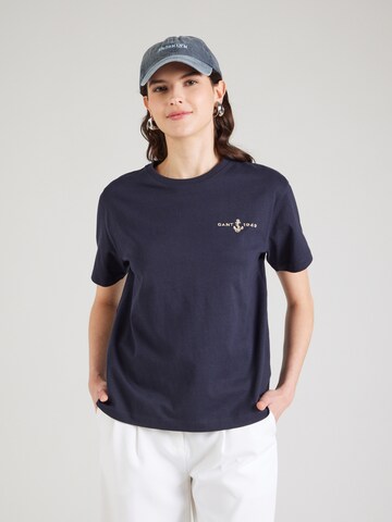 GANT Majica 'ANCHOR' | modra barva: sprednja stran