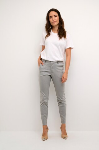Kaffe Slim fit Chino trousers 'Lea ' in Grey