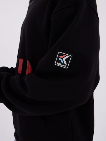 Koyumi Sweatshirt 'Unisex Oversize Hoodie – 3-Faden Stoff, innen angeraut , Suheyla Love it' in Black