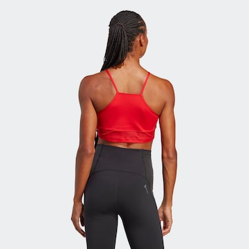 ADIDAS PERFORMANCE - Soutien Bustier Top desportivo 'Dance ' em vermelho