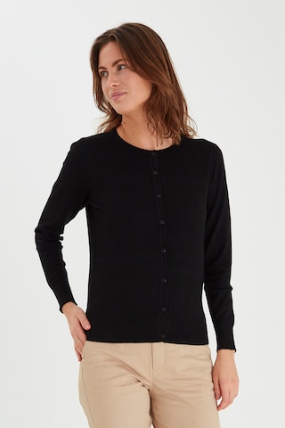 b.young Knit Cardigan in Black: front