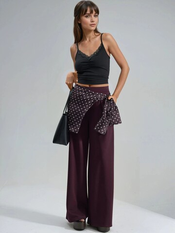 Wide Leg Pantalon Busem en rouge
