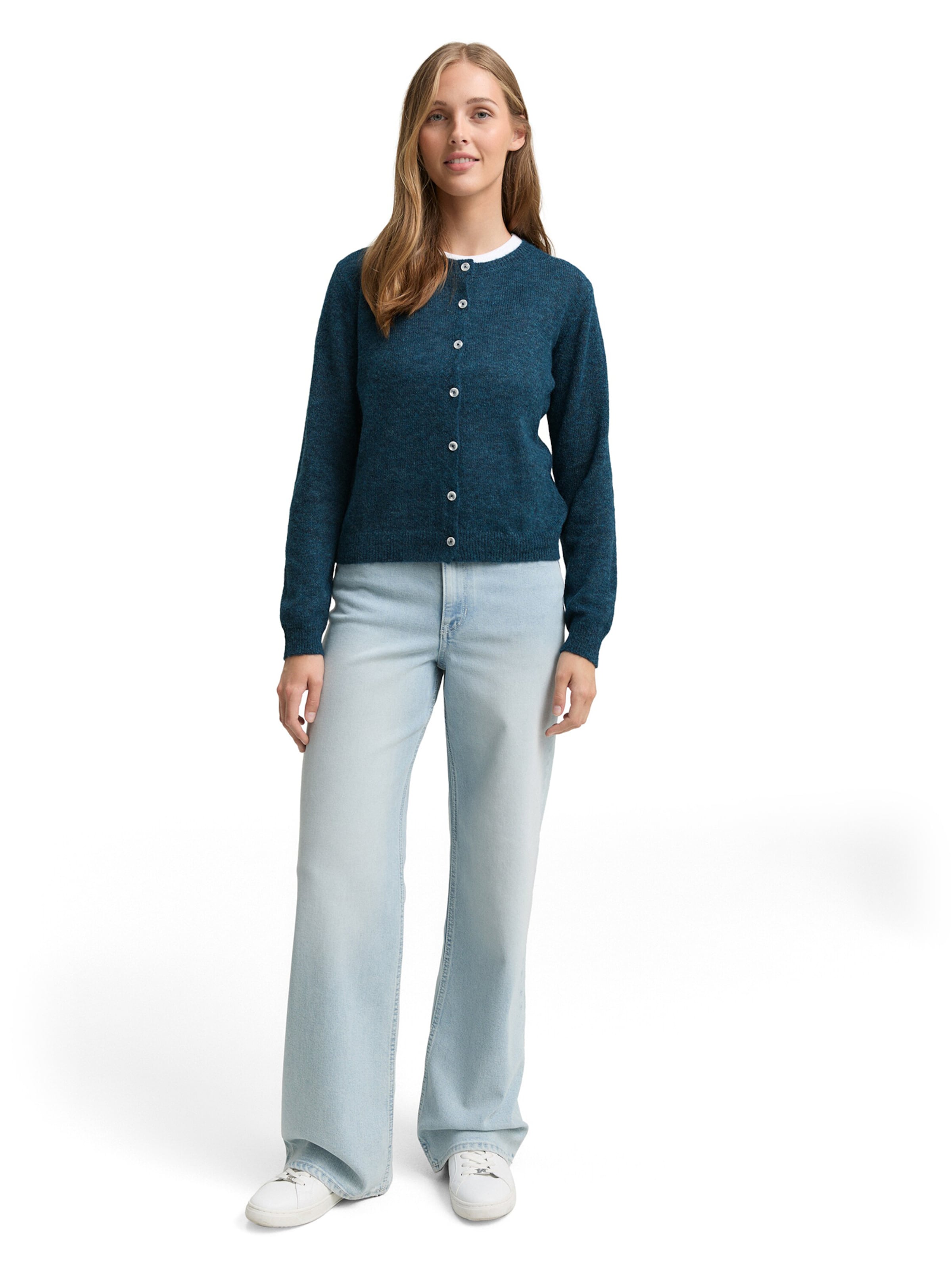 TOM TAILOR DENIM Knit cardigan in Green