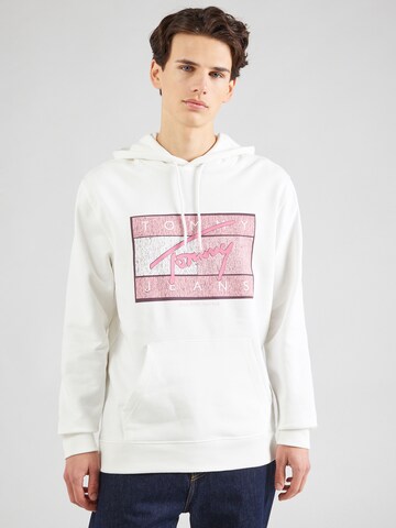 Tommy Jeans Μπλούζα φούτερ σε λευκό: μπροστά