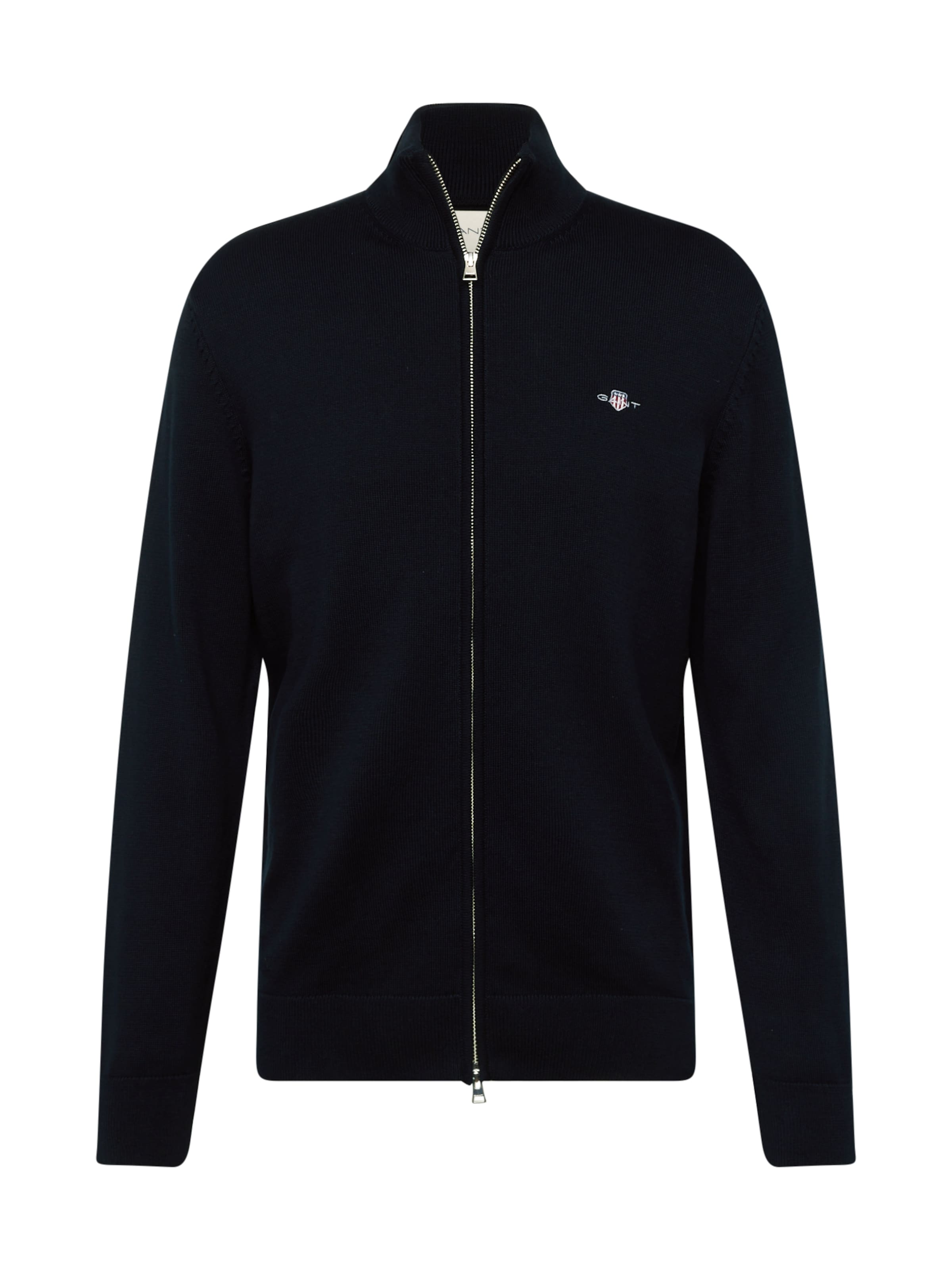 melns GANT Adīta jaka: no priekšpuses