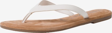 Flip-flops de la TAMARIS pe alb: față