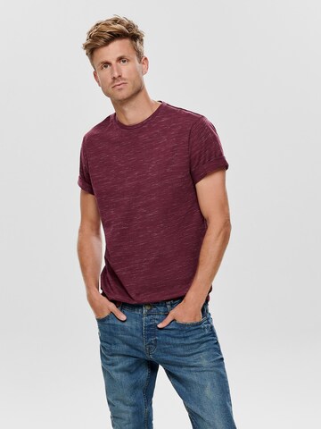 Only & Sons T-Shirt 'Matty' in Rot: predná strana