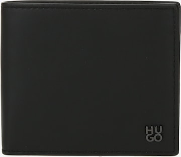 HUGO Wallet in Black: front