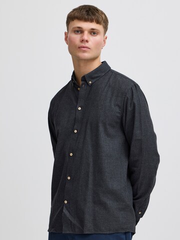 !Solid Regular fit Button Up Shirt 'Pete' in Black