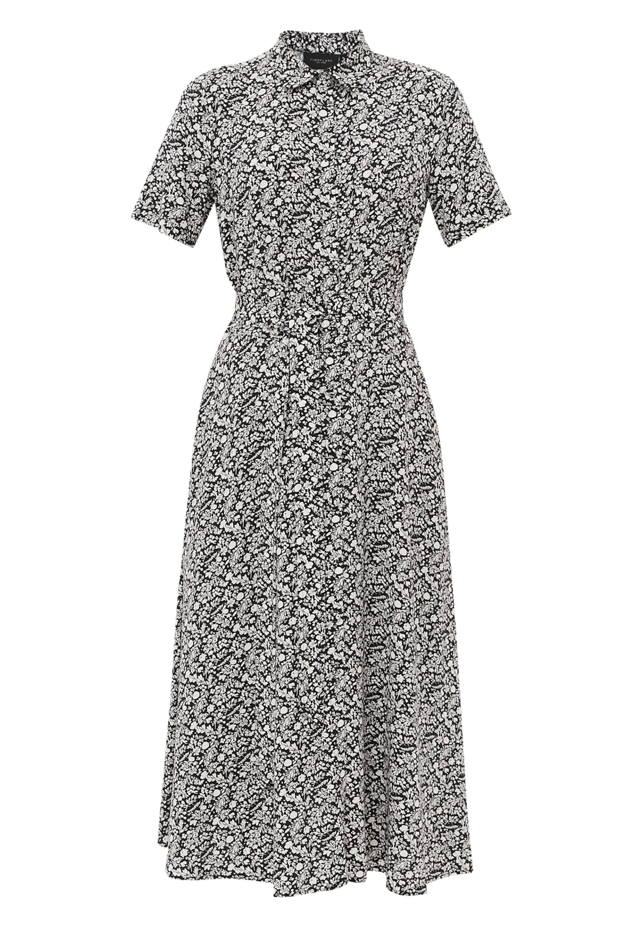Finn Flare Zomerjurk 'Print' in Zwart: voorkant