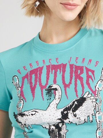 Tricou de la Versace Jeans Couture pe albastru