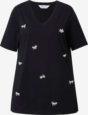 T-shirt MIAMODA en noir : devant