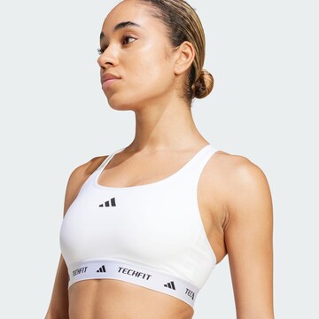 ADIDAS PERFORMANCE Bustier Sport bh in Wit: voorkant