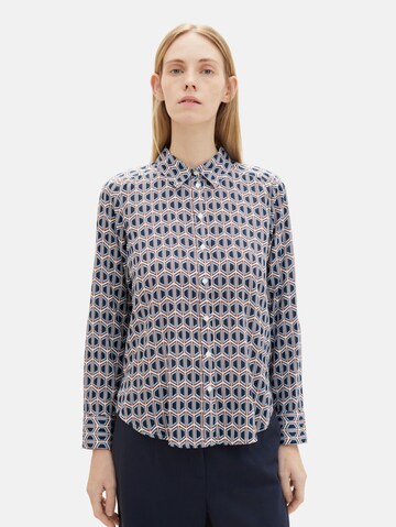 TOM TAILOR Blouse in Blauw: voorkant