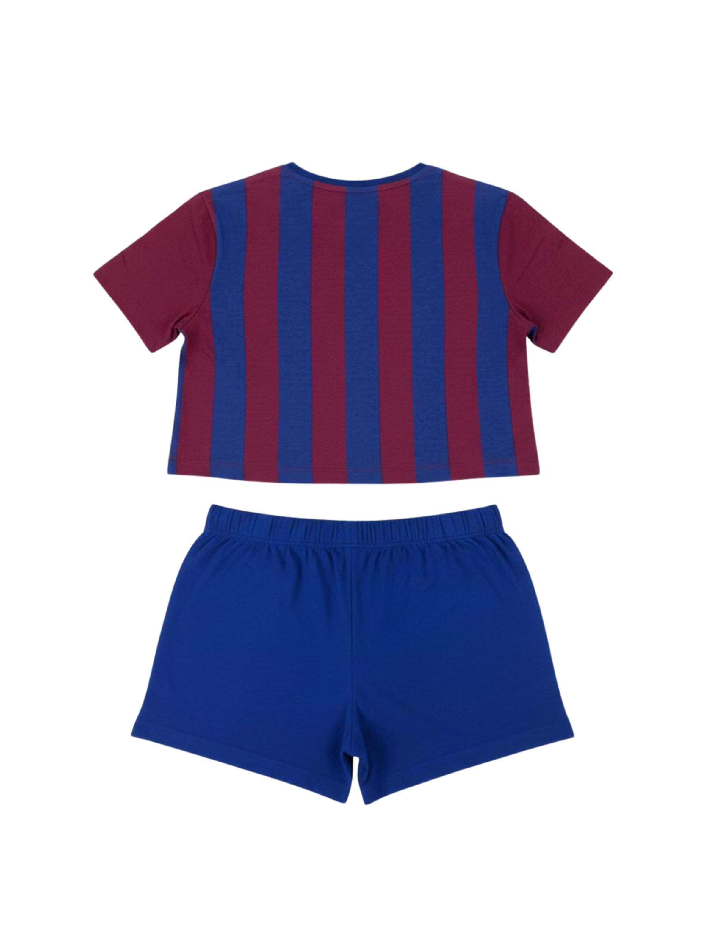 Pyjama 'Short Pyjamas Single Jersey FC Barcelona Beige' Cerdá en bleu