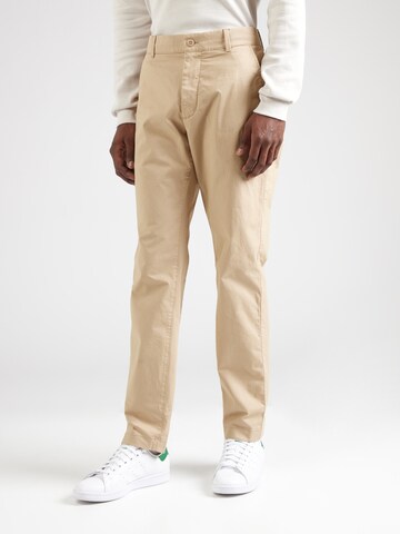 Calvin Klein Jeans Конический (Tapered) Брюки-чинос в Бежевый: спереди