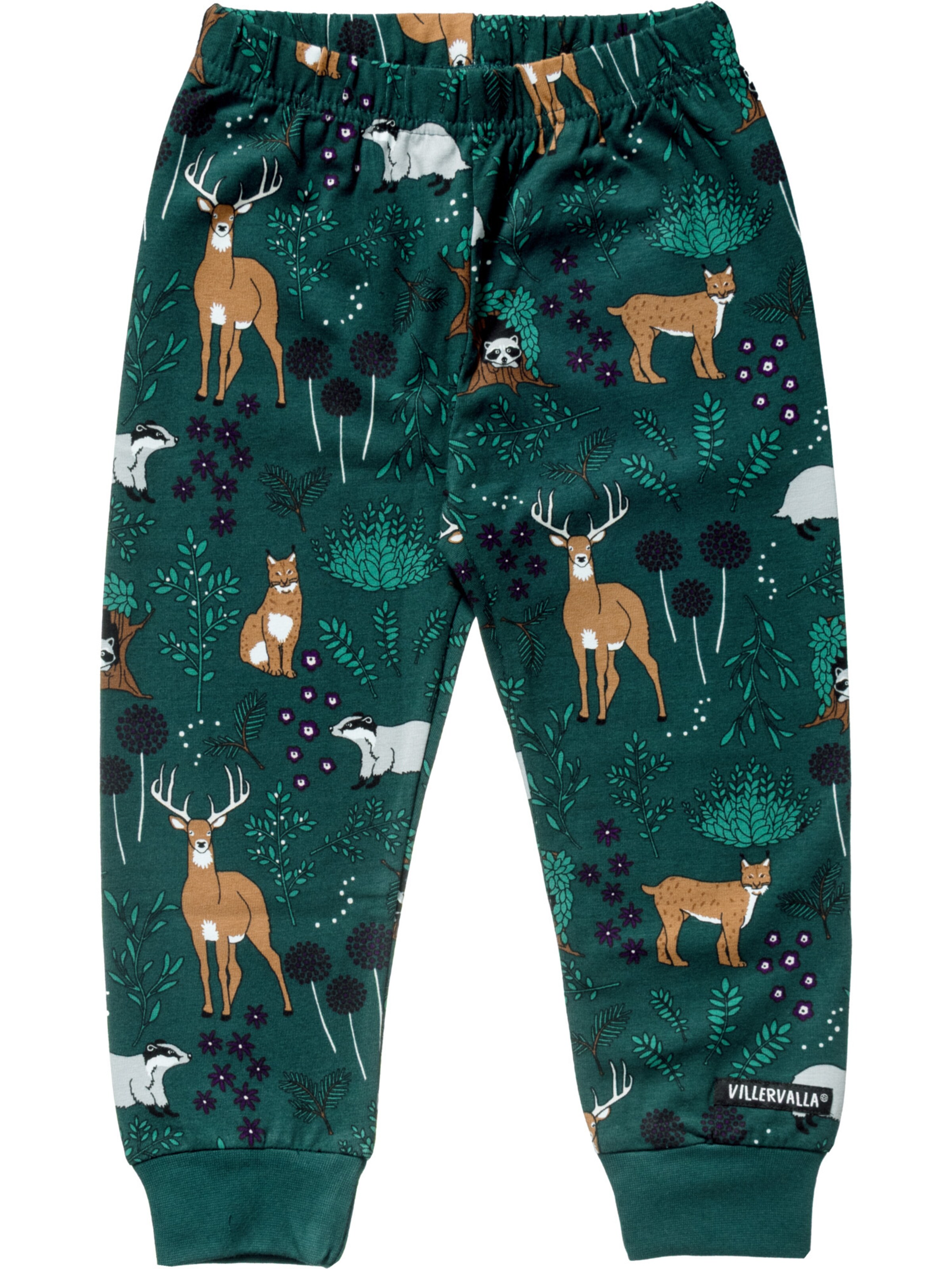 Villervalla Pajamas 'Winter Forest' in Green