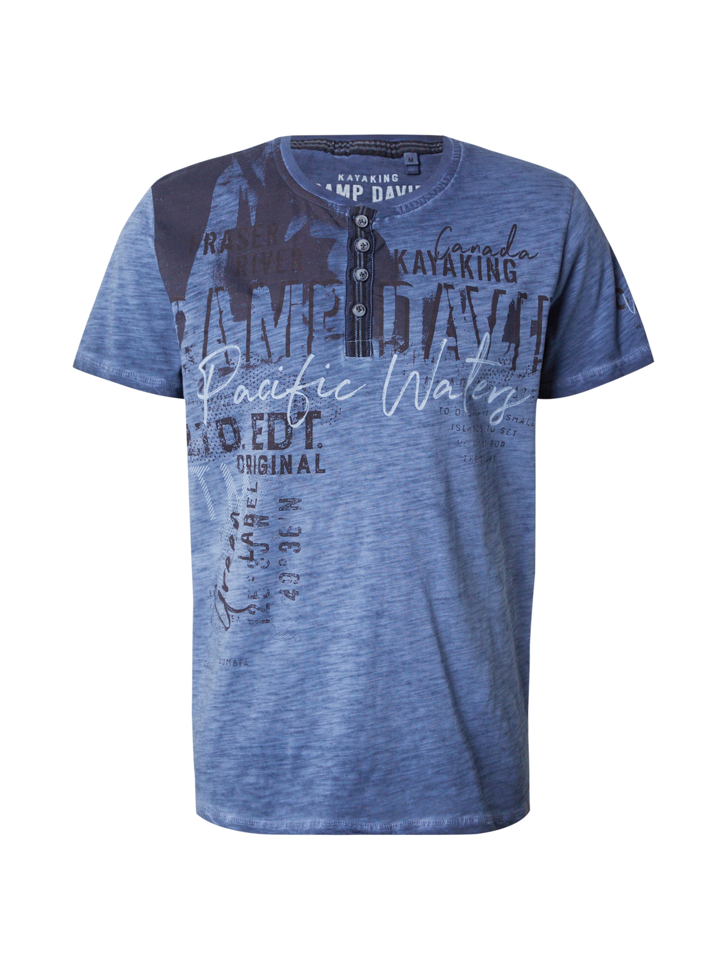 zils CAMP DAVID T-Krekls: no priekšpuses