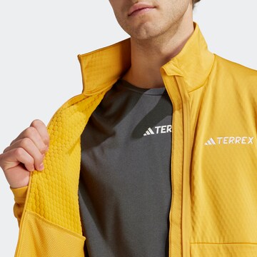 ADIDAS TERREX Athletic Fleece Jacket in Yellow