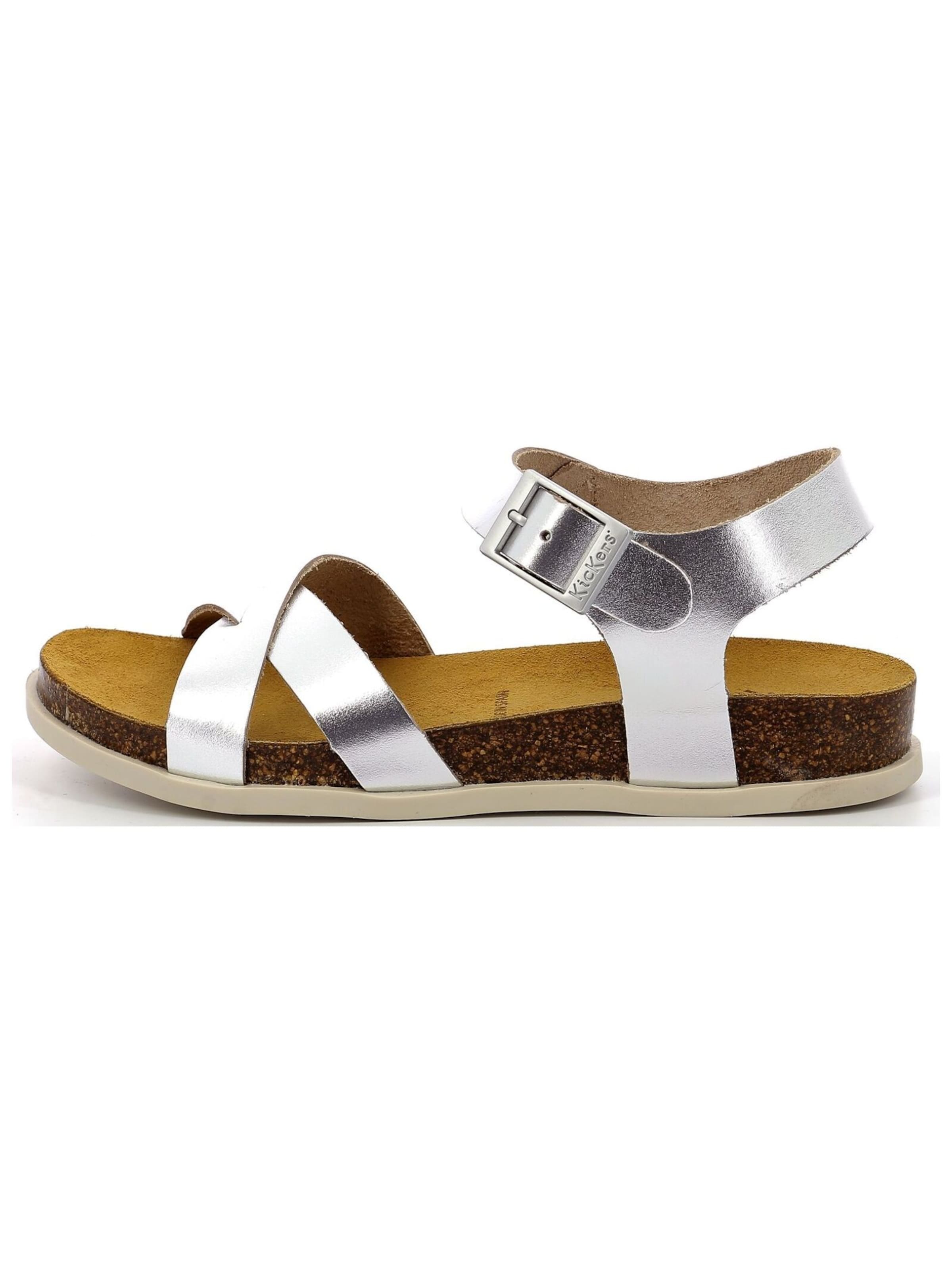 Sandales à lanières Kickers en argent