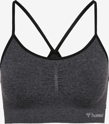 Hummel - Bustier Sujetador deportivo en negro: frente