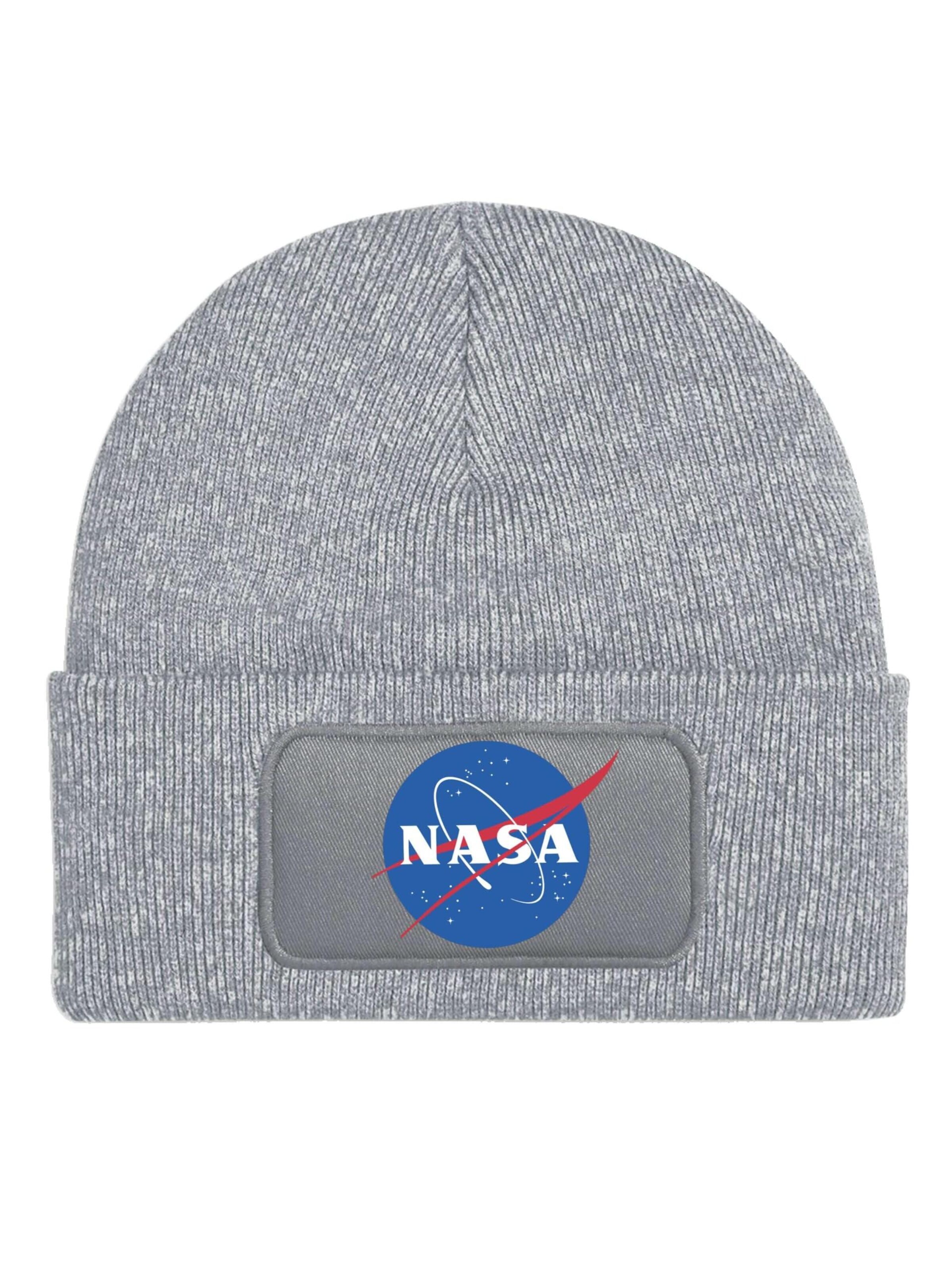 Youth Designz Mütze 'NASA'‌‌‌‌‌‌‌‌‌‌ in Grau: Vorderseite