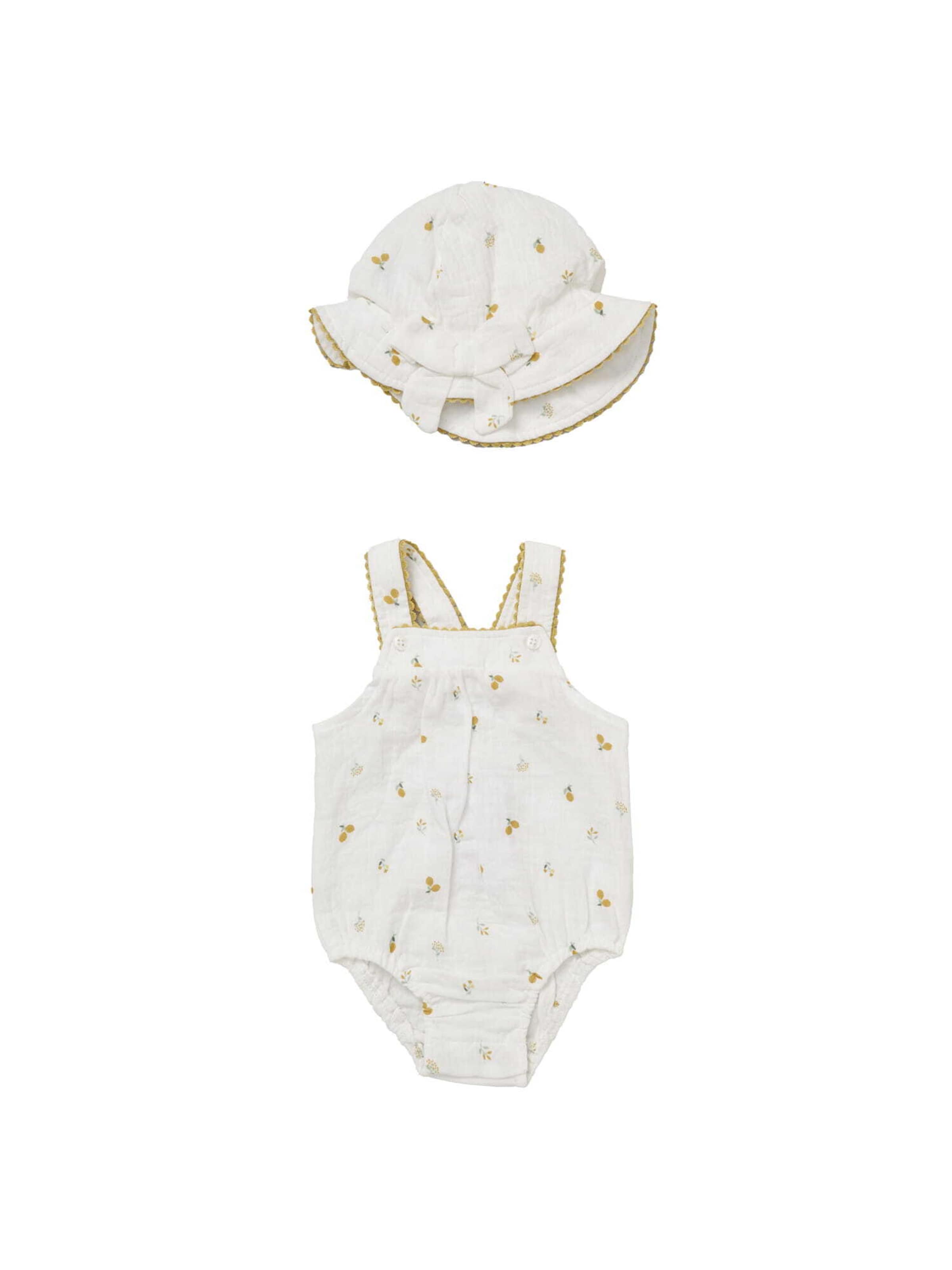 Set 'Floral' Rock a Bye Baby Boutique en beige : devant