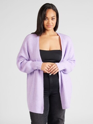 Cardigan 'ELVIRA' Fransa Curve en violet : devant