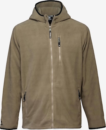 FORSBERG Sweatshirt 'Dicker Fleece Hoodie Zipper' in Green: front