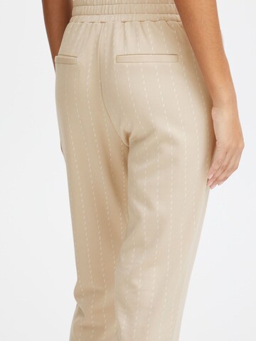 Effilé Pantalon à pince 'Ruti' ICHI en beige