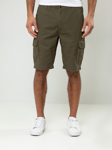 Threadbare - Regular Calças cargo 'Bute' em verde: frente