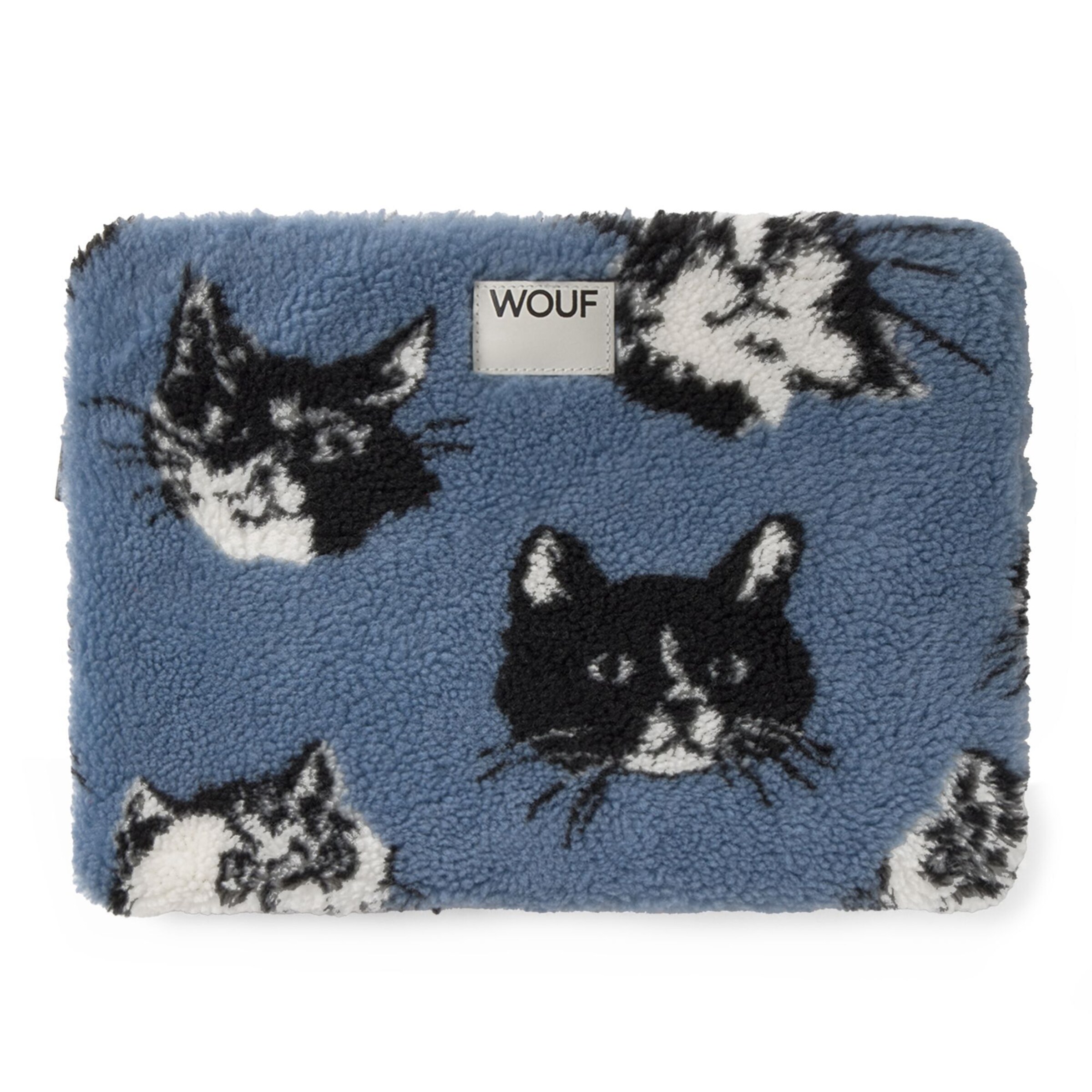 Wouf Laptoptas 'Teddy' in Blauw: voorkant